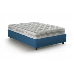 Letti Piazza E Mezza|Letti Contenitore > Dmora Letto piazza e mezza Alvise, con materasso Cm 120x190 incluso, Grigio