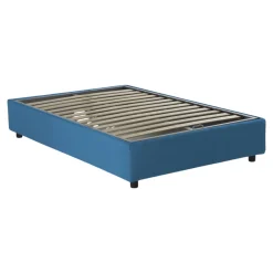 Letto piazza e mezza Alvise, con materasso Cm 120x190 incluso, Blu