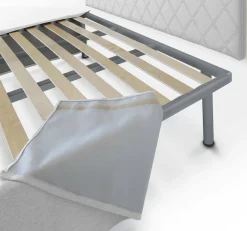 Letti Piazza E Mezza|Letti Piazza E Mezza > Dmora Letto piazza e mezza Anas, adatto a materasso da Cm 120x190, Bianco