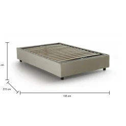 Letti Piazza E Mezza|Letti Contenitore > Dmora Letto piazza e mezza Andla, adatto per materasso Cm 120x200, Beige