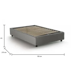 Letti Piazza E Mezza|Letti Contenitore > Dmora Letto piazza e mezza Andla, adatto per materasso Cm 120x200, Rosso