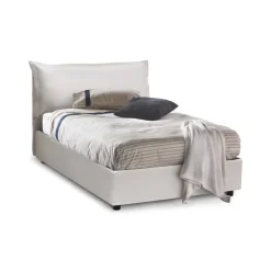 Letti Piazza E Mezza|Letti Contenitore > Dmora Letto piazza e mezza Andora, adatto per materasso Cm 120x200, Bianco