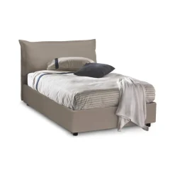 Letto piazza e mezza Andora, adatto per materasso Cm 120x200, Tortora