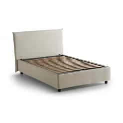 Letti Piazza E Mezza|Letti Contenitore > Dmora Letto piazza e mezza Anissa, adatto per materasso Cm 120x200, Beige