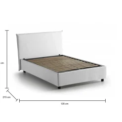 Letti Piazza E Mezza|Letti Contenitore > Dmora Letto piazza e mezza Anissa, adatto per materasso Cm 120x200, Blu