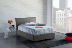Letti Piazza E Mezza|Letti Contenitore > Dmora Letto piazza e mezza Anissa, adatto per materasso Cm 120x200, Rosso