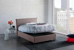 Letto piazza e mezza Anissa, adatto per materasso Cm 120x200, Tortora
