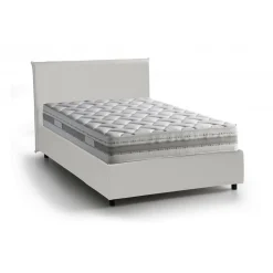 Letti Piazza E Mezza|Letti Contenitore > Dmora Letto piazza e mezza Ante, con materasso Cm 120x190 incluso, Bianco