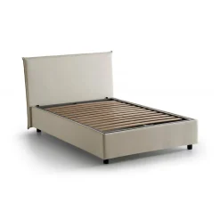 Letti Piazza E Mezza|Letti Contenitore > Dmora Letto piazza e mezza Anyta, adatto per materasso Cm 120x190, Bianco