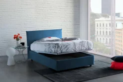 Letti Piazza E Mezza|Letti Contenitore > Dmora Letto piazza e mezza Anyta, adatto per materasso Cm 120x190, Grigio