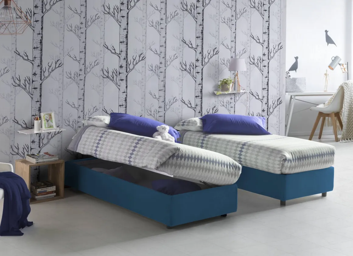 Letti Piazza E Mezza|Letti Contenitore > Dmora Letto piazza e mezza Ariba, adatto per materasso Cm 120x190, Grigio