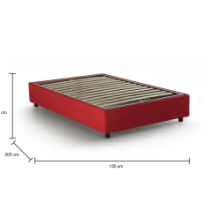 Letti Piazza E Mezza|Letti Contenitore > Dmora Letto piazza e mezza Ariba, adatto per materasso Cm 120x190, Tortora Grigio Tortora