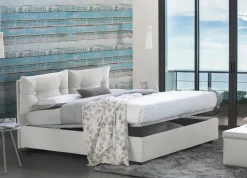 Letti Piazza E Mezza|Letti Contenitore > Dmora Letto piazza e mezza Arieta, con materasso Cm 120x190 incluso, Grigio