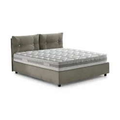 Letto piazza e mezza Arieta, con materasso Cm 120x190 incluso, Tortora