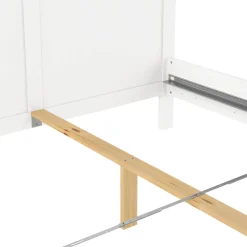 Letti Piazza E Mezza|Letti Piazza E Mezza > Dmora Letto piazza e mezza Armungia, 172x213 h110 cm, Bianco