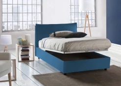 Letti Piazza E Mezza|Letti Contenitore > Dmora Letto piazza e mezza Arnaldo, adatto per materasso Cm 120x200, Grigio