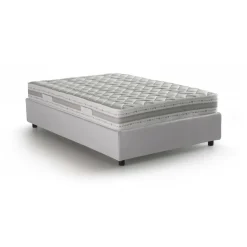 Letti Piazza E Mezza|Letti Contenitore > Dmora Letto piazza e mezza Arnoldi, con materasso Cm 120x200 incluso, Tortora Grigio Tortora