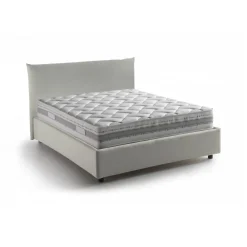 Letti Piazza E Mezza|Letti Contenitore > Dmora Letto piazza e mezza Arpaise, con materasso Cm 120x190 incluso, Bianco