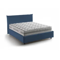 Letti Piazza E Mezza|Letti Contenitore > Dmora Letto piazza e mezza Arpaise, con materasso Cm 120x190 incluso, Grigio