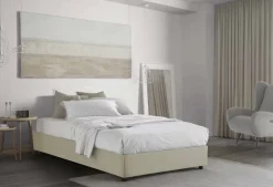 Letti Piazza E Mezza|Letti Contenitore > Dmora Letto piazza e mezza Asid, adatto per materasso Cm 120x190, Beige
