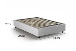 Letti Piazza E Mezza|Letti Contenitore > Dmora Letto piazza e mezza Asid, adatto per materasso Cm 120x190, Blu