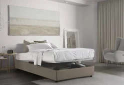 Letto piazza e mezza Asid, adatto per materasso Cm 120x190, Tortora