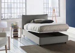 Letti Piazza E Mezza|Letti Contenitore > Dmora Letto piazza e mezza Asso, adatto per materasso Cm 120x190, Rosso