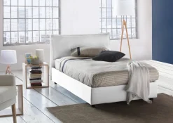 Letti Piazza E Mezza|Letti Contenitore > Dmora Letto piazza e mezza Attinia, con materasso Cm 120x190 incluso, Blu