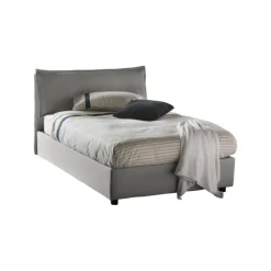 Letti Piazza E Mezza|Letti Contenitore > Dmora Letto piazza e mezza Attinia, con materasso Cm 120x190 incluso, Rosso
