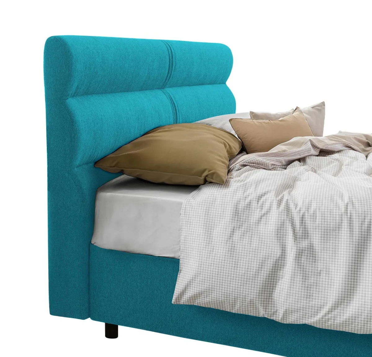 Letti Piazza E Mezza|Letti Piazza E Mezza > Dmora Letto Piazza e Mezza Materasso Incluso Sfoderabile, Contenitore Made in Italy - Brinzio Azzurro