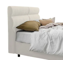 Letti Piazza E Mezza|Letti Piazza E Mezza > Dmora Letto Piazza e Mezza Materasso Incluso Sfoderabile, Contenitore Made in Italy - Brinzio Beige