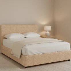 Letti Piazza E Mezza|Letti Piazza E Mezza > Dmora Letto Piazza e Mezza Sfoderabile Contenitore, Dimensione Materasso 120x190 cm - Ciconio Beige