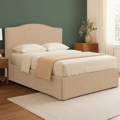 Letti Piazza E Mezza|Letti Piazza E Mezza > Dmora Letto Piazza e Mezza Sfoderabile Contenitore, Dimensione Materasso 120x190 cm - Medolago Beige