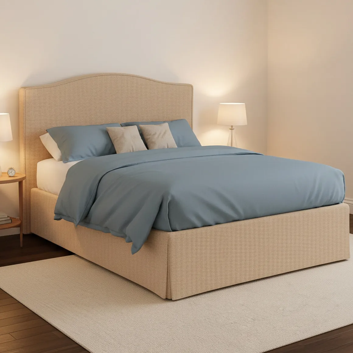 Letti Piazza E Mezza|Letti Piazza E Mezza > Dmora Letto Piazza e Mezza Sfoderabile Contenitore, Dimensione Materasso 120x200 cm - Pollutri Beige