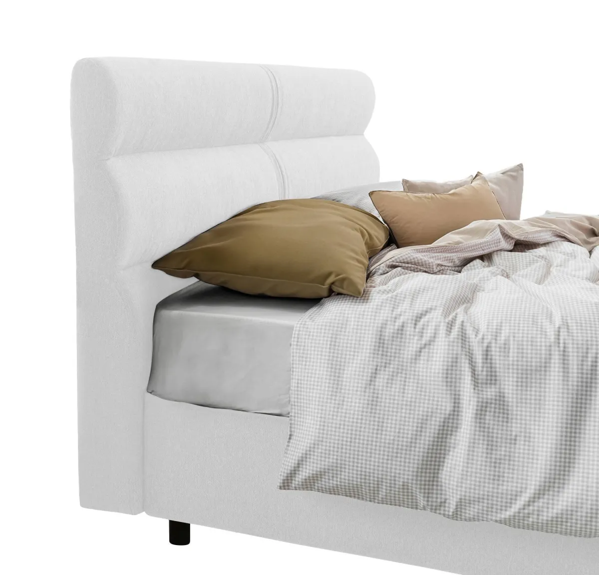 Letti Piazza E Mezza|Letti Piazza E Mezza > Dmora Letto Piazza e Mezza Sfoderabile Contenitore, Dimensione Materasso 120x190 cm Made in Italy - Brivio Bianco