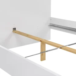 Letto piazza e mezza Bora, 146x207 h80 cm, Bianco