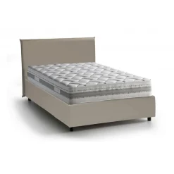 Letti Piazza E Mezza|Letti Contenitore > Dmora Letto piazza e mezza Dacem, con materasso Cm 120x190 incluso, Tortora Grigio Tortora
