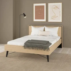 Letto piazza e mezza Elida, 206x153 h91 cm, Rovere