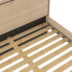 Letto piazza e mezza Elida, 206x153 h91 cm, Rovere