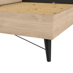 Letto piazza e mezza Elida, 206x153 h91 cm, Rovere