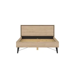 Letto piazza e mezza Elida, 206x153 h91 cm, Rovere