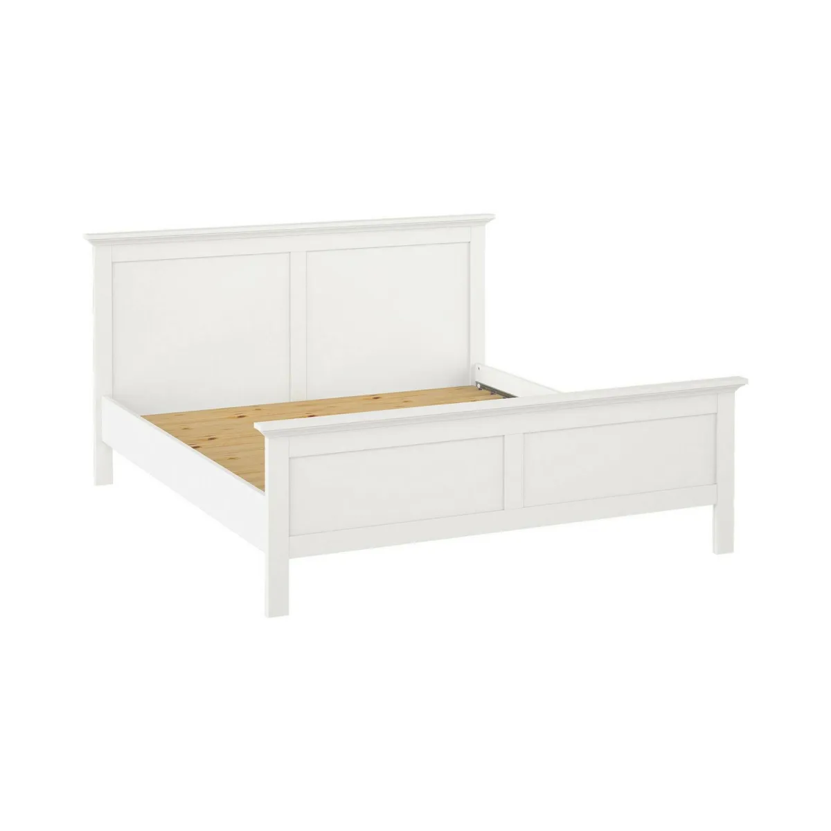 Letti Piazza E Mezza|Letti Piazza E Mezza > Dmora Letto piazza e mezza Faxai, 179x211 h110 cm, Bianco
