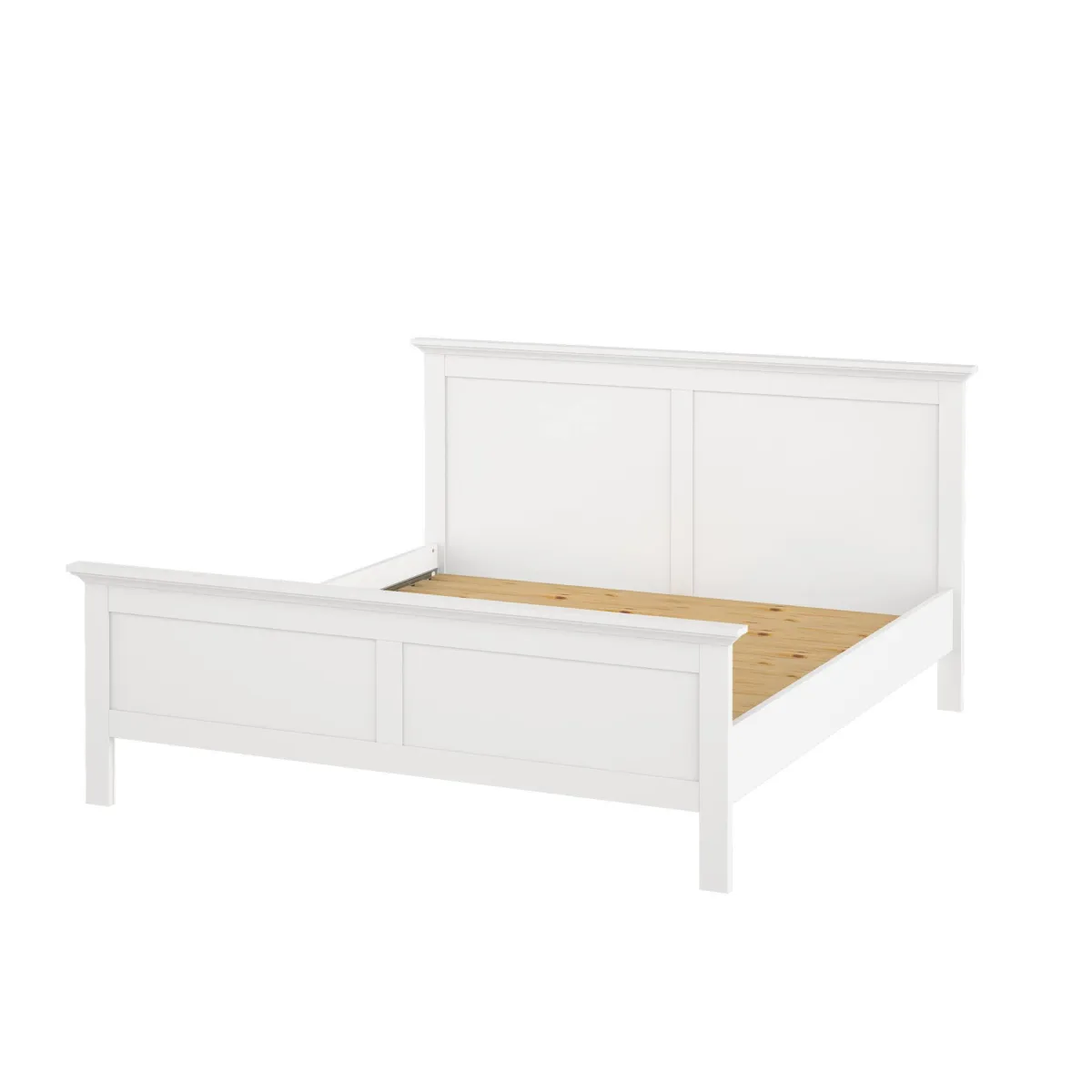 Letti Piazza E Mezza|Letti Piazza E Mezza > Dmora Letto piazza e mezza Faxai, 179x211 h110 cm, Bianco