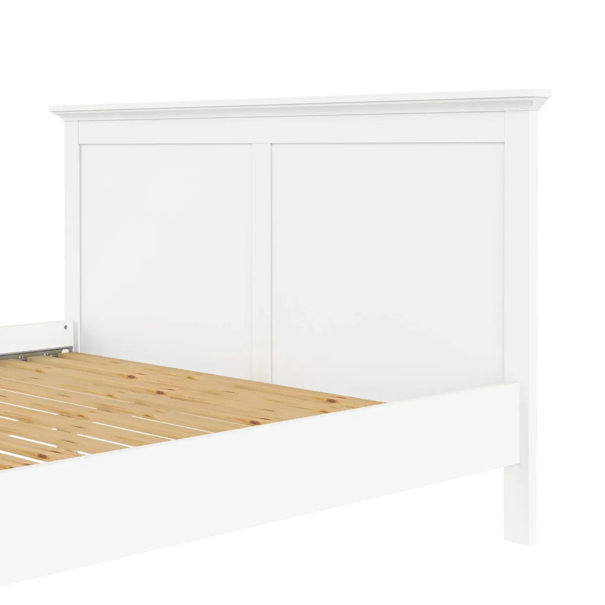 Letti Piazza E Mezza|Letti Piazza E Mezza > Dmora Letto piazza e mezza Faxai, 179x211 h110 cm, Bianco