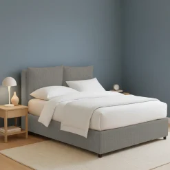 Letti Piazza E Mezza|Letti Piazza E Mezza > Dmora Letto Piazza e Mezza Sfoderabile Contenitore, Dimensione Materasso 120x190 cm - Forli Grigio Cenere