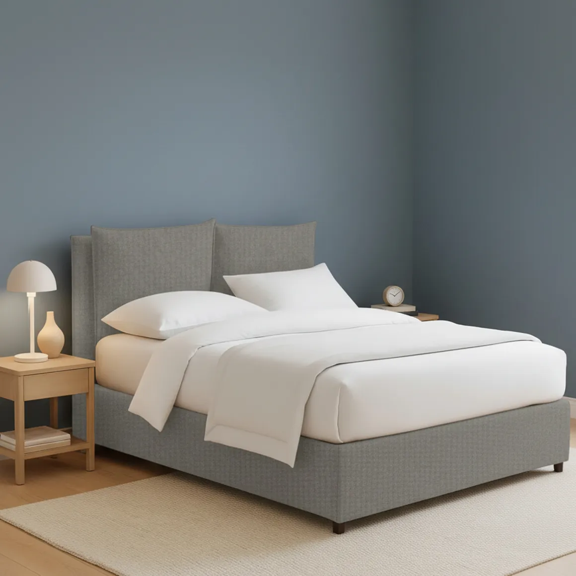Letto Piazza e Mezza Grigio Cenere Sfoderabile Contenitore, Dimensione Materasso 120x190 cm - Erchie