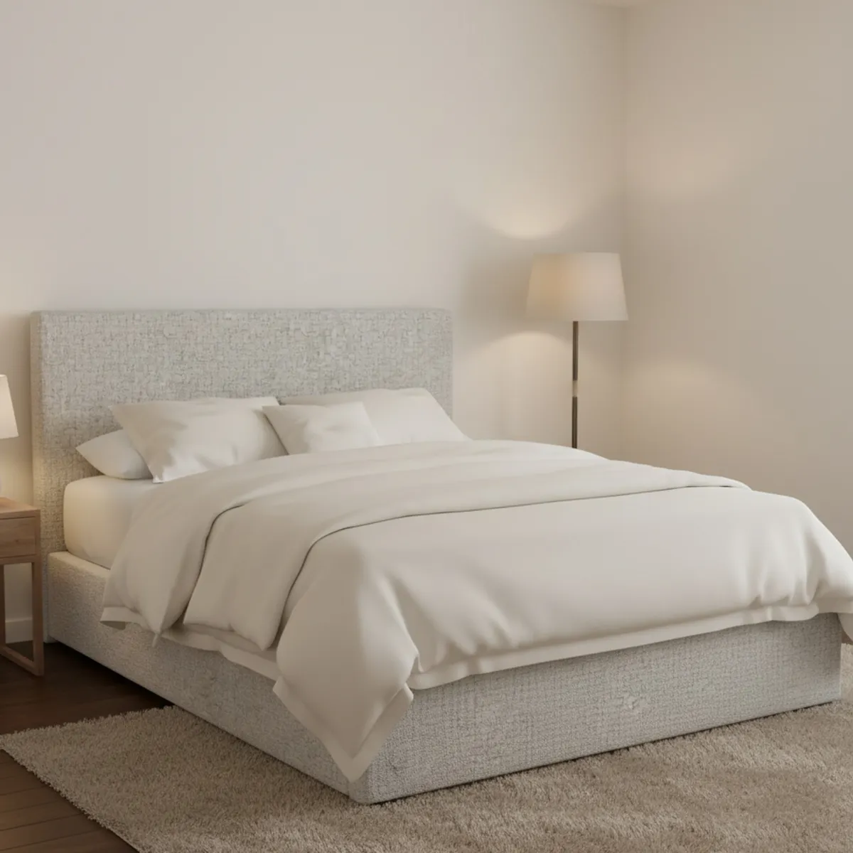 Letti Piazza E Mezza|Letti Piazza E Mezza > Dmora Letto Piazza e Mezza Sfoderabile Contenitore, Dimensione Materasso 120x190 cm - Ciconio Grigio Chiaro