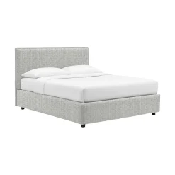 Letti Piazza E Mezza|Letti Piazza E Mezza > Dmora Letto Piazza e Mezza Sfoderabile Contenitore, Dimensione Materasso 120x190 cm - Ciconio Grigio Chiaro