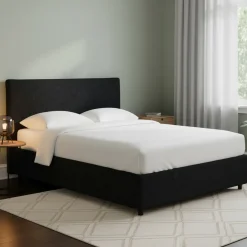 Letti Piazza E Mezza|Letti Piazza E Mezza > Dmora Letto Piazza e Mezza Sfoderabile Contenitore, Dimensione Materasso 120x190 cm - Dogliola Grigio Scuro