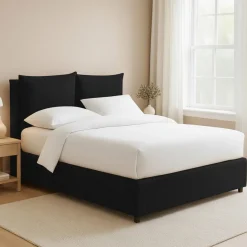 Letti Piazza E Mezza|Letti Piazza E Mezza > Dmora Letto Piazza e Mezza Sfoderabile Contenitore, Dimensione Materasso 120x190 cm - Forli Grigio Scuro